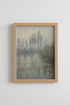 Impressionist Water Lily Wall Art Print | Living Room Decor | Serene Pastel Poster