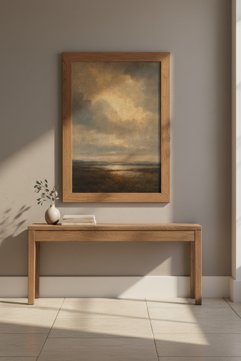 Gold wall art | Abstract Texture, Warm Tones | Living Room Decor