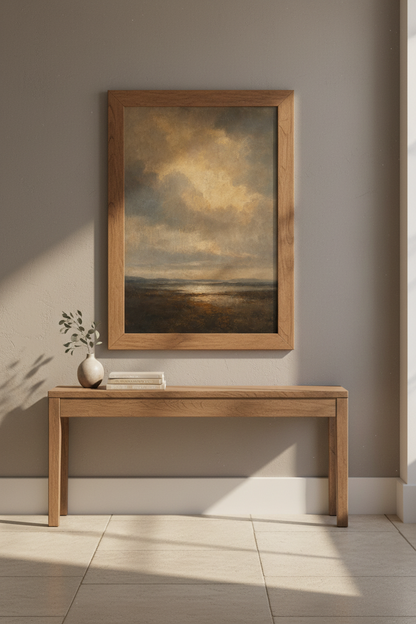 Gold wall art | Abstract Texture, Warm Tones | Living Room Decor