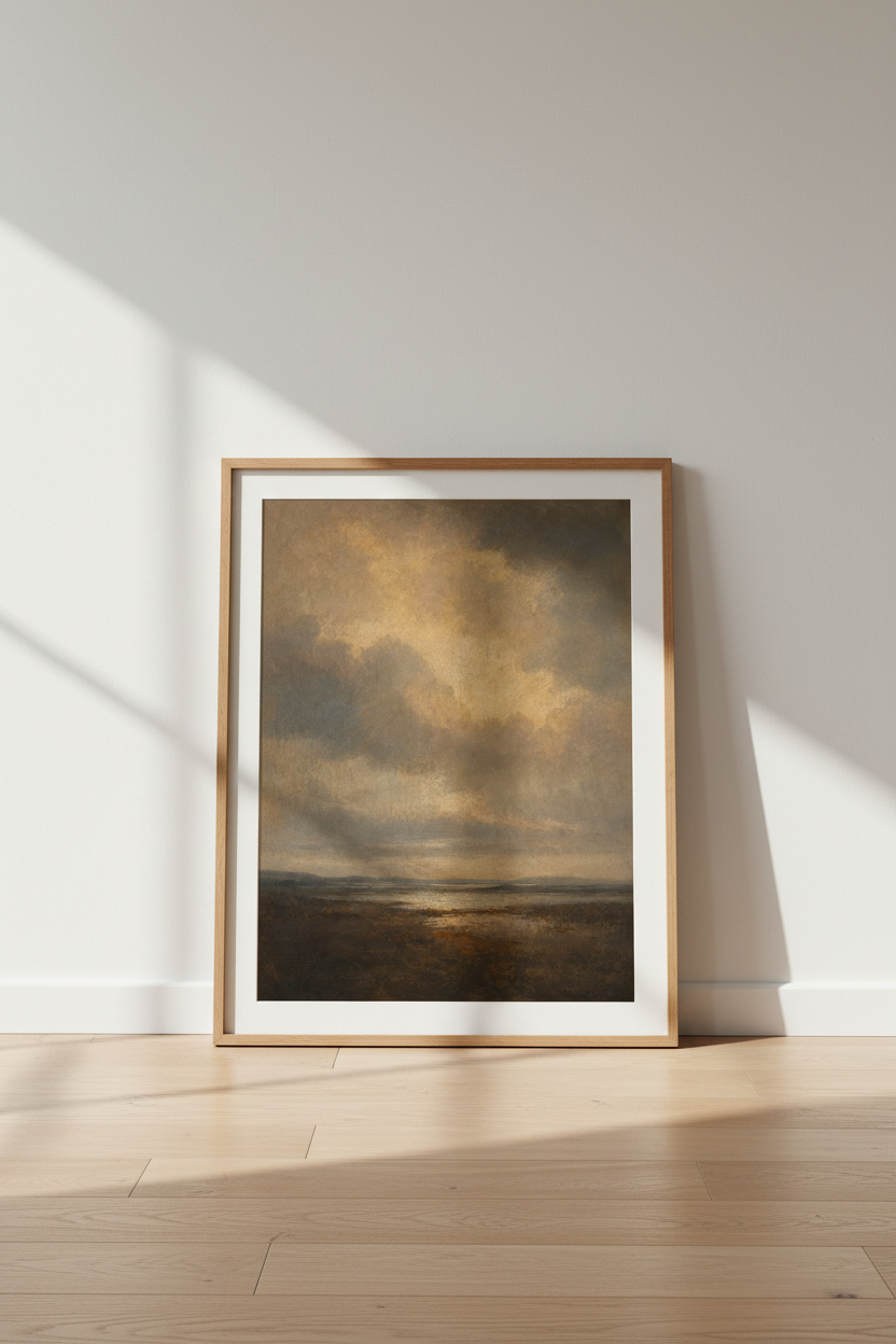 Gold wall art | Abstract Texture, Warm Tones | Living Room Decor