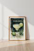 Margarita Cocktail Art | Watercolor Emerald Green Print, Kitchen & Home Bar Decor