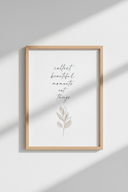 Inspirational Quote Wall Art | Minimalist Botanical Print, Boho Home Decor Poster