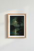 Moonlit Landscape Wall Art Print | Living Room Decor | Moody Poster