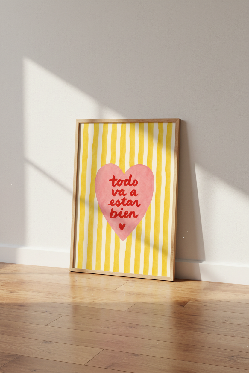boho wall art print | Living room decor | playful pastel poster