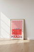 More Autocuidado Wall Art Print | Pink Retro Self Care Poster | Trendy Dorm Room Decor