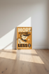 More Coffee Less Overthinking Wall Art | Retro Kitchen Decor | Groovy Skater Poster