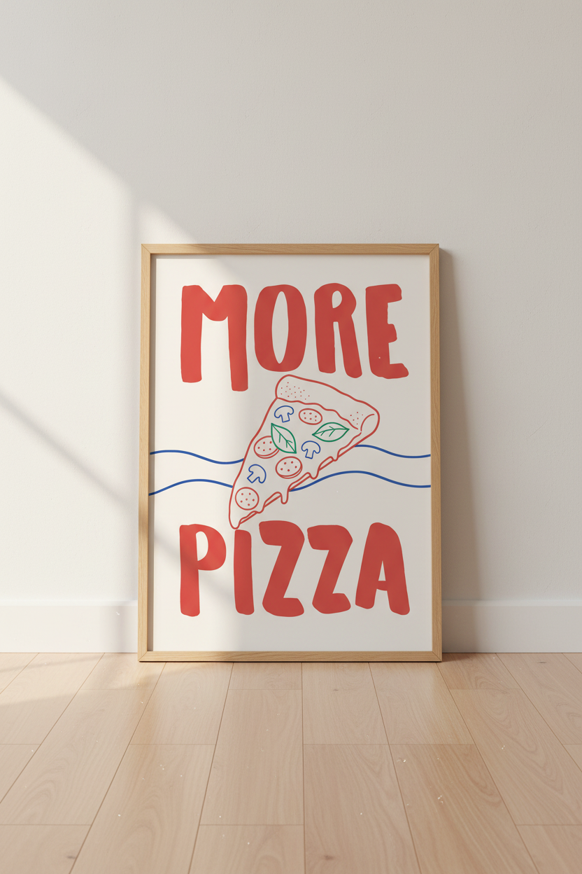 Pop Pizza Wall Art Print | Kitchen Decor | Bold Poster