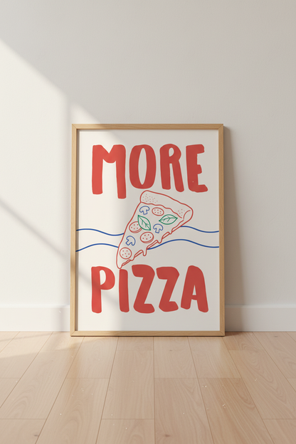 Pop Pizza Wall Art Print | Kitchen Decor | Bold Poster