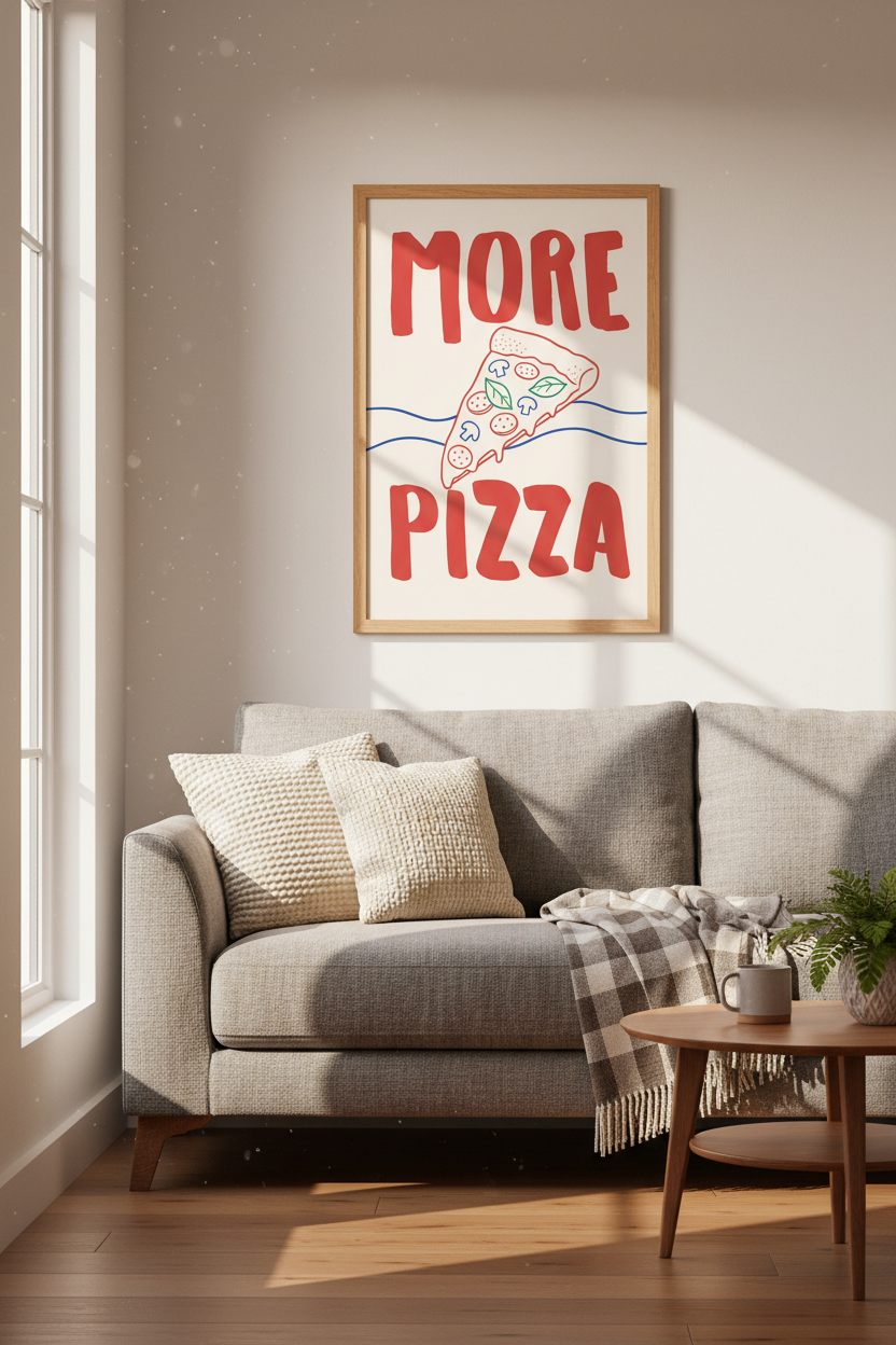 Pop Pizza Wall Art Print | Kitchen Decor | Bold Poster