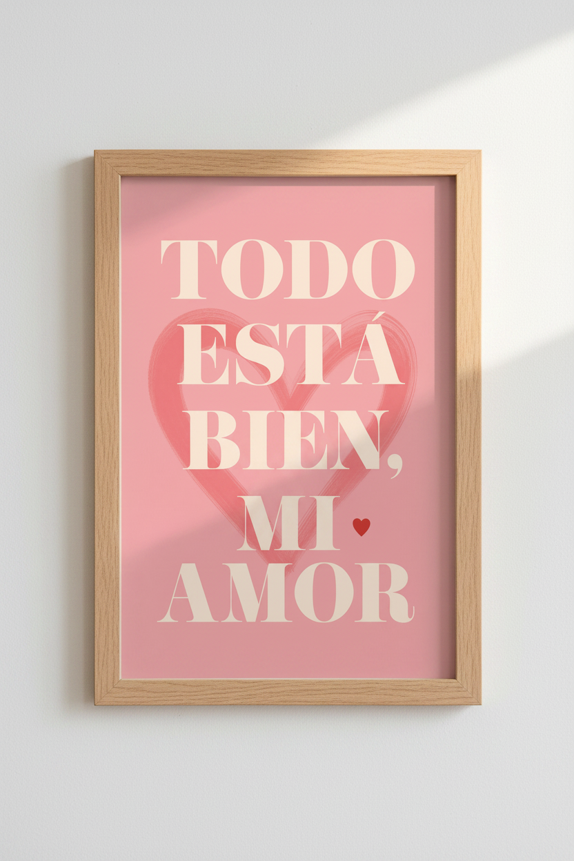 Romantic typography wall art | Blush Pink Decor, Living Room Poster