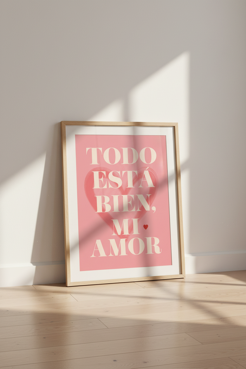 Romantic typography wall art | Blush Pink Decor, Living Room Poster