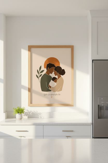 Boho Family Wall Art Print | Nursery Decor | Minimalist Poster