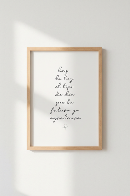 Spanish Quote Wall Art | Minimalist Script Poster, Modern Office Decor