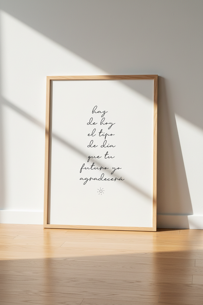 Spanish Quote Wall Art | Minimalist Script Poster, Modern Office Decor