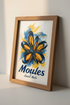 French Mussel Saint-Malo Wall Art | Coastal Kitchen Decor | Blue & Yellow Poster
