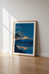 Mount Fuji | Japanese Ukiyo-e Landscape, Blue & Orange Zen Wall Art Decor