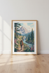 Mountain Hiker Wall Art | Nature Landscape Poster, Adventure Decor