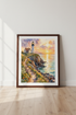 Lighthouse Sunset Watercolor Print | Coastal Home Decor | Nautical Landscape Poster