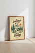 Vintage Mountain Camping Wall Art | Adventure Quotes, National Park Poster