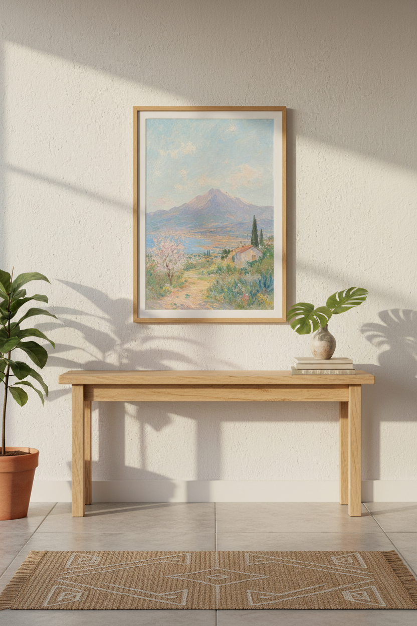 Pastel Landscape Wall Art Print | Living Room Decor | Dreamy Poster