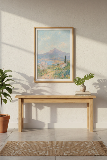Pastel Landscape Wall Art Print | Living Room Decor | Dreamy Poster