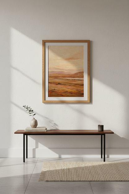 desert wall art | Sunset Vibes, Living Room Decor | Boho Poster