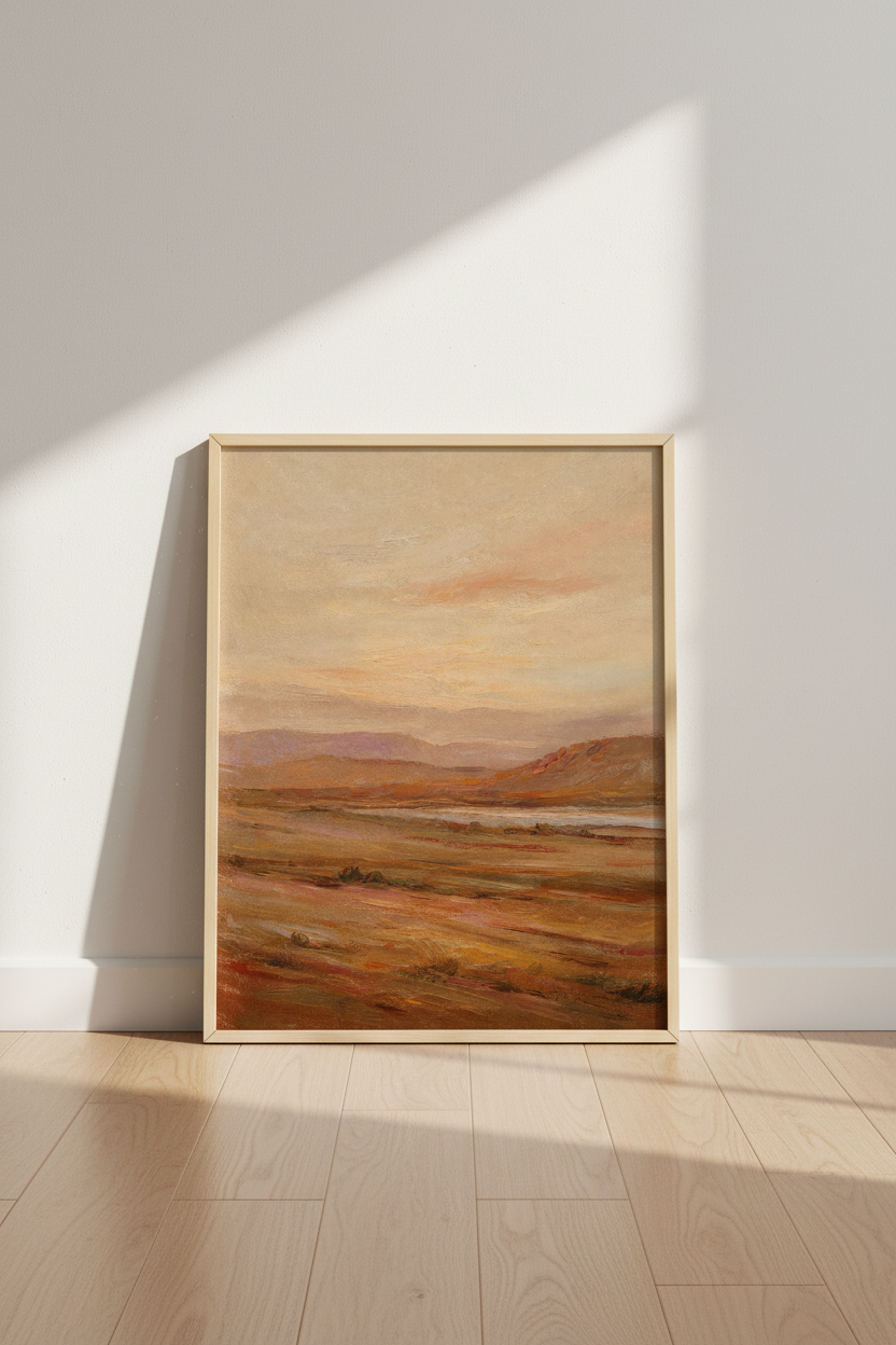 desert wall art | Sunset Vibes, Living Room Decor | Boho Poster