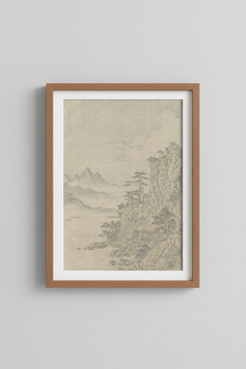 Japanese Landscape Wall Art Print | Living Room Decor | Minimalist Poster