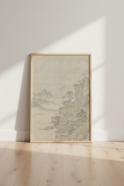 Japanese Landscape Wall Art Print | Living Room Decor | Minimalist Poster
