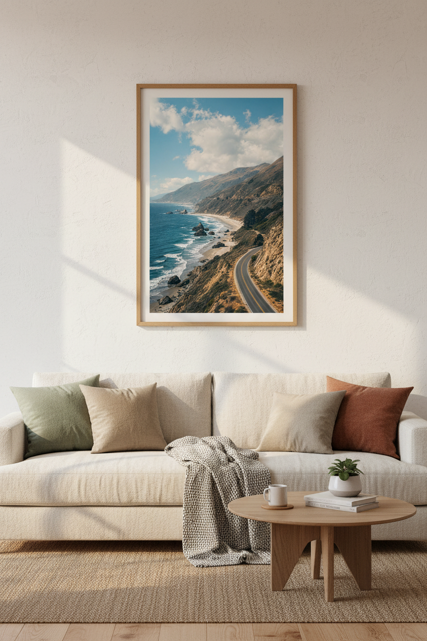 Big Sur Highway 1 Wall Art | California Coast Photography, Coastal Living Room Decor