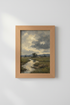 Landscape wall art print | Living room decor, warm dawn tones | Serene poster