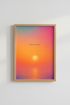 Aura Gradient Quote Print | Sunset Protect Your Peace Poster | Zen Room Decor