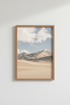 Desert Mountain Landscape Wall Art | Neutral Sand Dunes, Modern Boho Decor Poster