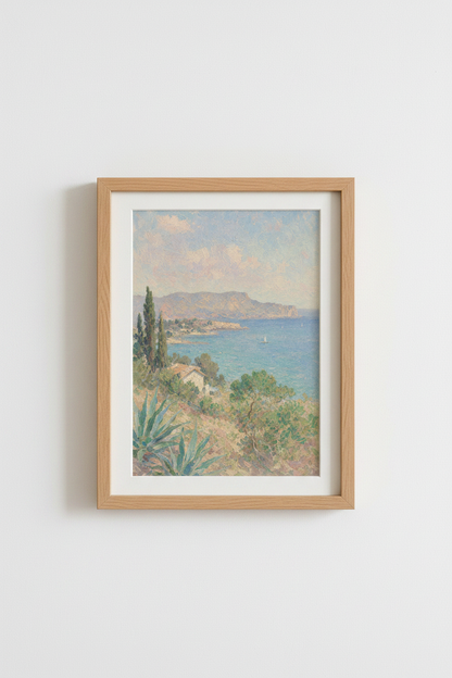 Coastal Wall Art | Impressionist Seascape, Pastel Hues | Living Room Decor