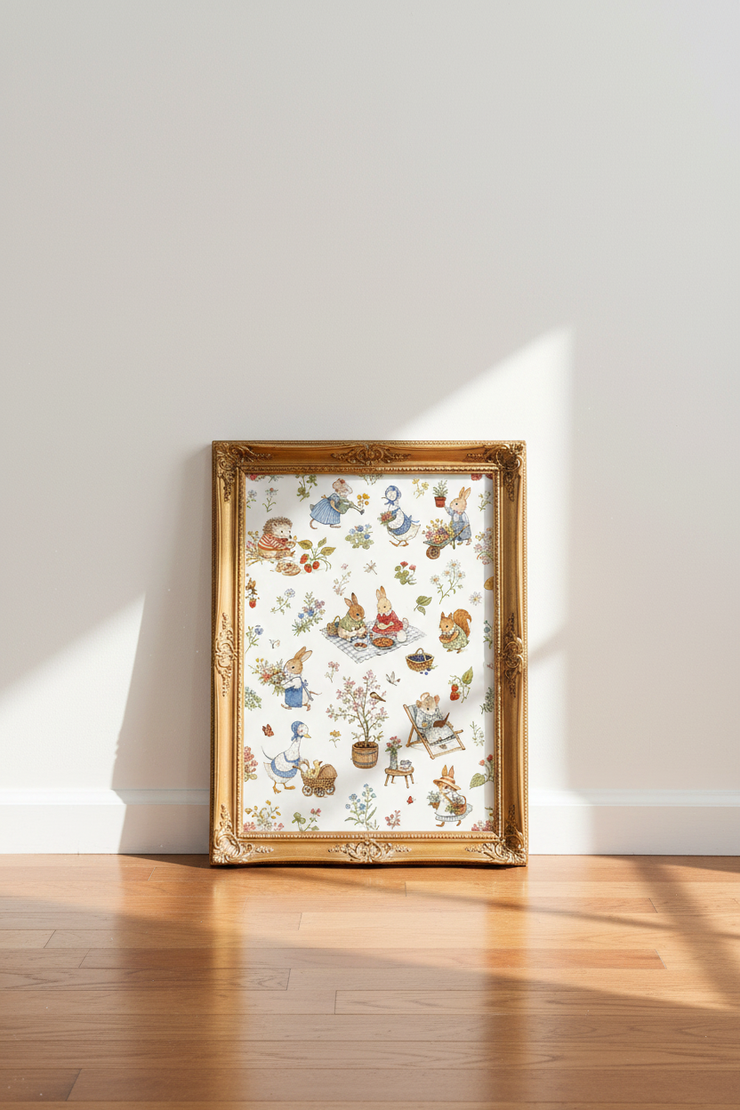 Woodland animals | Watercolor pastels, nursery decor