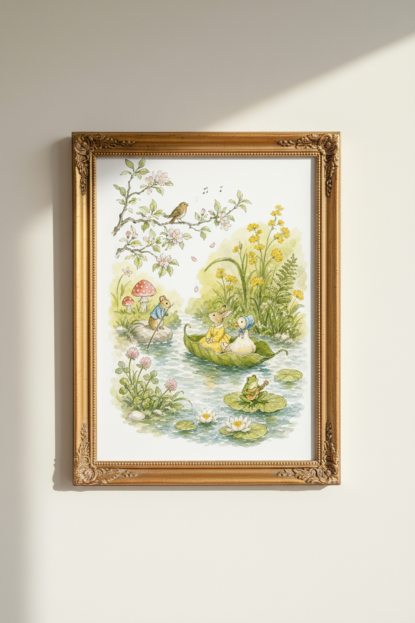 Woodland Art | Watercolor Animals, Living Room Decor