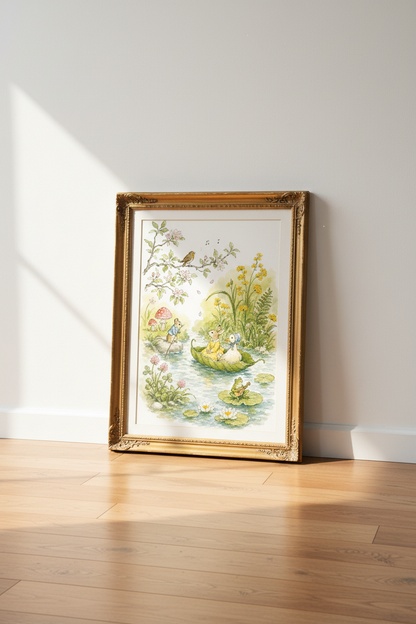 Woodland Art | Watercolor Animals, Living Room Decor