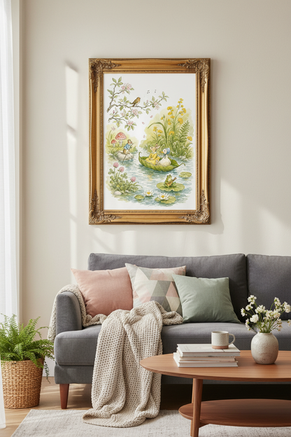 Woodland Art | Watercolor Animals, Living Room Decor