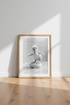 Baby Duckling Bath Time Wall Art | Whimsy Bathroom Decor | Black and White Poster