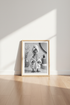 Duckling in Bathrobe Wall Art | Black and White Bathroom Decor | Cute Spa Poster