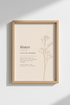 Sister Definition Wall Art | Neutral Botanical Decor | Minimalist Poster Print