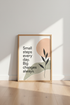 Motivational Quote Wall Art | Sage Green Abstract Botanical Print, Office Decor