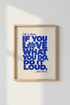 Retro Quote Wall Art | Cobalt Blue Typography Poster | Office Decor | Do It Loud