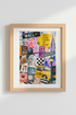 New York City Print | NYC Watercolor Collage Poster, Dorm & Apartment Wall Art