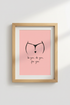 Feminine Line Art Print | Minimalist Pink Body Positive Poster | Bedroom Wall Decor