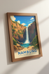 Nambung National Park Waterfall Poster | Vintage Travel Print, Nature Wall Art