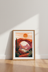Desert Landscape Wall Art Print | Boho Southwest Decor | Sunset Canyon Poster