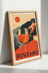 Positano Aperol Spritz Travel Poster | Retro Italy Wall Art, Kitchen Bar Decor