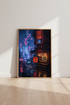 Cyberpunk Tokyo Night Cityscape | Neon Futuristic Wall Art, Gaming Room Decor
