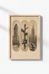 Skateboard Deck Wall Art | NYC Architecture Sketch, Urban Street Style Poster
